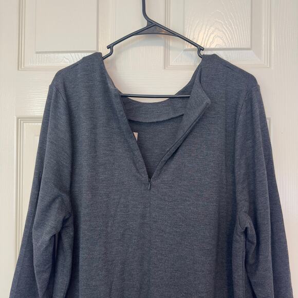 NWT J. Jill Ponte Knit Crew Pullover Patch Pockets Relaxed Shirt Dress Size XL - Picture 3 of 10